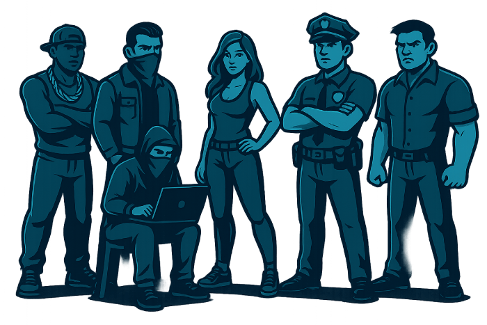 Game Characters - Diverse group of street dealers and hustlers